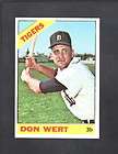 Signed Autographed 1966 Topps 253 DON WERT Tigers KOA  