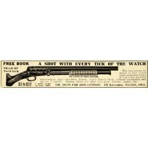  1908 Ad Union Fire Arms Shotgun Rifle Hunting Personal 