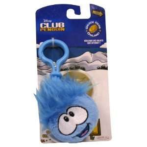  Disney Club Penguin 2 Inch Plush Puffle Clip On Blue [Toy 