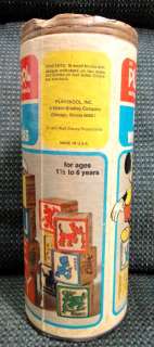 1974 vintage PLAYSKOOL DISNEY WOOD ALPHABET BLOCKS CANN  