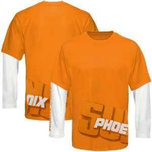   Orange Two Fold Double Layer Long Sleeve T Shirt