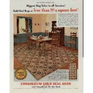 Biggest Rug Value in all America Gold Seal Rugs at Less than 8 Cents 