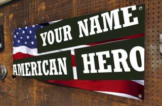Welcome home veteran american hero custom banner sign  