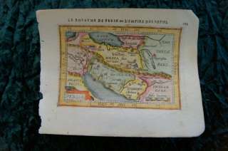 ASIA PERSIA IRAN IRAQ AFGHANISTAN ORIENT MAP ORTELIUS 1602 AD #A467S 