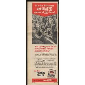  1958 Allen Harris IN Federal Fertilizer Print Ad (12161 