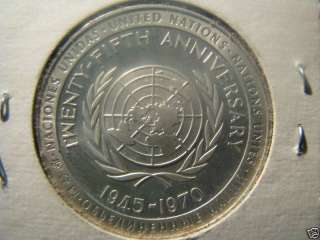 1970 United Nations 25th Anniversary Sterling Medal  