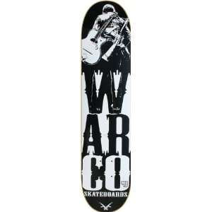  Warco Stacked Soldier Deck 8.25 Black White Skateboard 
