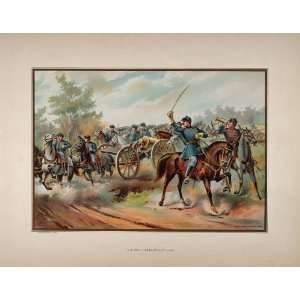  1899 Civil War Union Horse Artillery Soldiers Bugler 