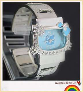 Lovely Hellokitty Girls Lady Child Quartz Crystal Bracelet Wrist Watch 