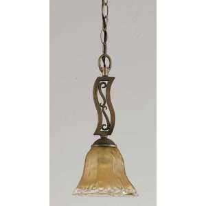  Donatelli   pendant in platinum bronze with piastra glass 