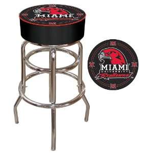 Miami University, Ohio Padded Bar Stool   Game Room Products Pub Stool 