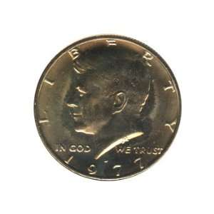 Gem Uncirculated 1977 D JFK Half Dollar Cut From Official US Mint Set 