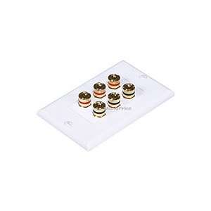   Post Two Piece Inset Wall Plate for 3 Speakers    Electronics