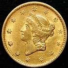 1853 ONE DOLLAR GOLD US $1.00 DOLLAR GOLD AU REAL NICE INV # 400