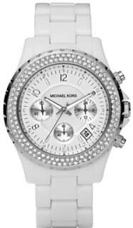 Womens White Michael Kors Chronograph Watch MK5300  