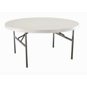  Lifetime® Portable Round Folding Table 60   Almond 
