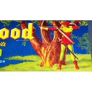   Champion of the Poor Robin Hood Crate Label, 1930s 