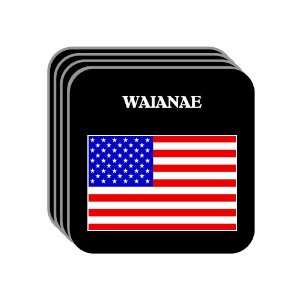  US Flag   Waianae, Hawaii (HI) Set of 4 Mini Mousepad 