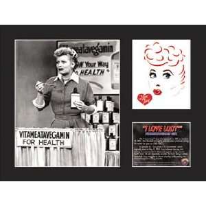  I Love Lucy TV Show Vitameatavegamin Matted Lithograph 