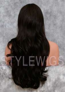 Long Curly Wavy Dark Brown Heat Safe Human Hair Blend Wig SANY 4 