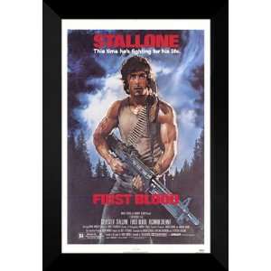 Rambo First Blood 27x40 FRAMED Movie Poster   Style A 