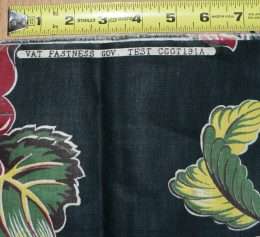 Vintage 50s Tropical Anthirium Fabric Barkcloth Era 9 ½ Yards  