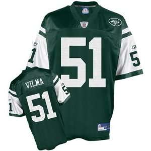  Jets   Reebok Mens NFL Team Color Replica Jersey   Vilma 