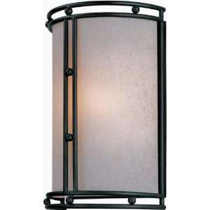 Lite Source LS 16878BRZ/AMB Sarafina Wall Sconce Lite, Bronze with 