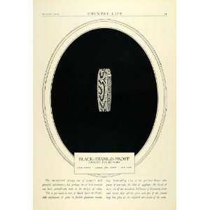  1924 Ad Black Starr Frost Jeweled Bracelet Accessories 