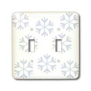 Florene Holiday Graphic   Blue Gray SnowFlakes   Light Switch Covers 