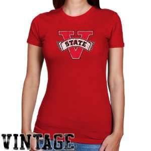  Valdosta State Blazers Ladies Red Distressed Logo Vintage 
