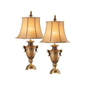   pack Table Lamps Icd Mocha Shade Taupe Crackle