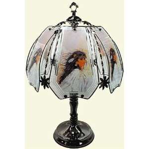 Native American Maiden Touch Lamp ET M8 Select Base Finish Pewter