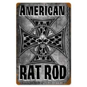  American Rat Rod Automotive Vintage Metal Sign   Garage Art 