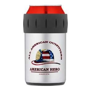   Can Cooler Koozie All American Outfitters Firefighter American Hero
