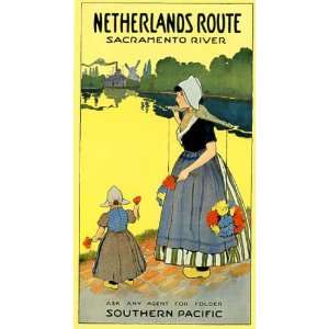  NETHERLANDS ROUTE SACRAMENTO RIVER SOUTHERN PACIFIC TRAIN AMERICAN 