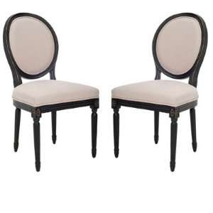  Elyse Oval Side Chair in Dark Java (Set of 2)