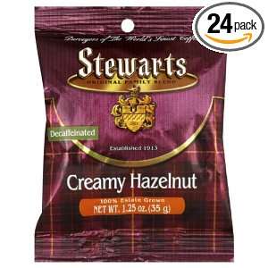Stewarts Coffee Hazelnut Decaf, 1.25 Ounce (Pack of 24)  