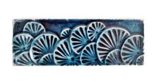 Antique American Art Pottery Tile J & J G Low BLUE Wow  