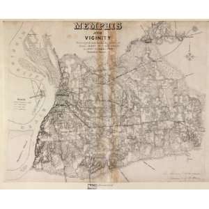  1860s Civil War map Landowners, TN, Memphishis