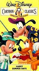 Walt Disney Cartoon Classics Special Edition   Happy Summer Days VHS 