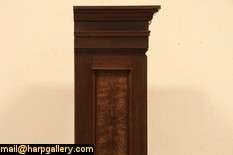 Victorian 1860 Antique Walnut Burl Bookcase  