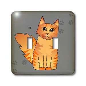Janna Salak Designs Cats   Cute Maine Coon Cartoon Cat   Red Tabby 