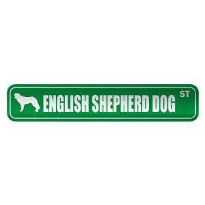   ENGLISH SHEPHERD DOG ST  STREET SIGN DOG