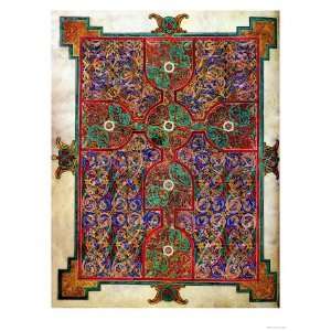 com Carpet Page from the Lindisfarne Gospels, Around 698 700, Design 