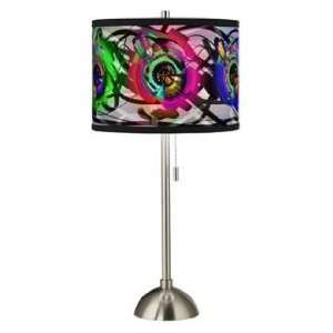  Electric Neon Giclee Style Art Shade Table Lamp