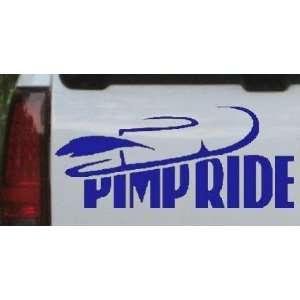 Blue 46in X 19.7in    Pimp Ride Funny Car Window Wall Laptop Decal 
