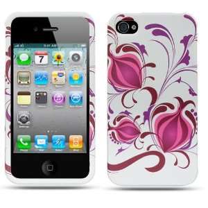 Iphone 4, 4s Phone Protector Hard Cover Pink Pomegranate And Pry Tool 