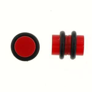 Piercing Required   High Quality Red Acrylic Fake Plugs   Imitation 4G 