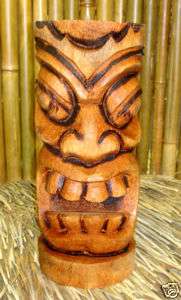 20 LUCKY Tiki Statue. Polynesian Decor. Wood Carving  